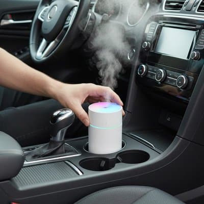 humidificateur air voiture blanc