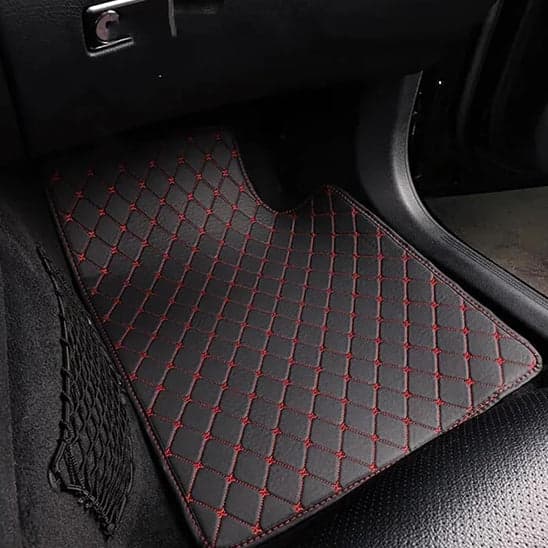 tapis voiture noir rouge