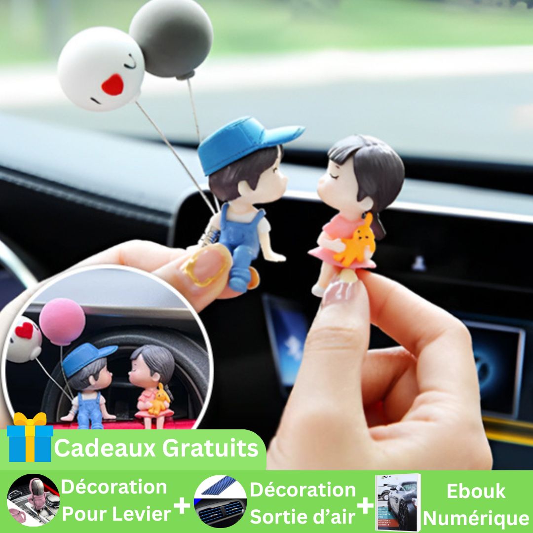 LoveDéco™ - Décoration de voiture avec couples de dessin animé - Automobile