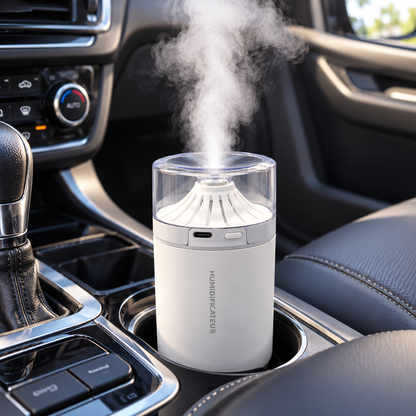Humidificateur nomade dans une voiture de luxe