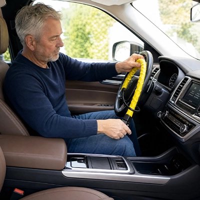 Antivol voiture volant jaune