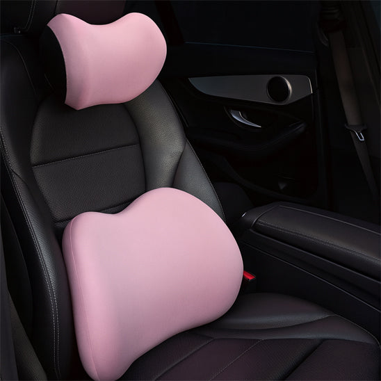 coussin lombaire voiture rose confortable