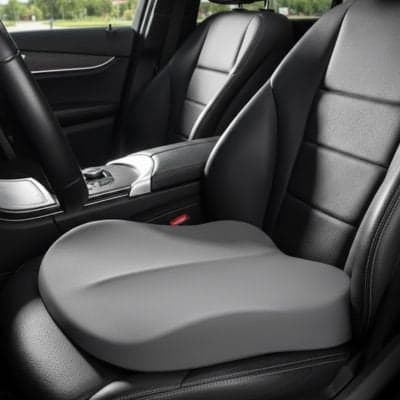 Coussin voiture gris