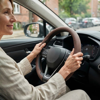 Couvre volant femme conduit avec