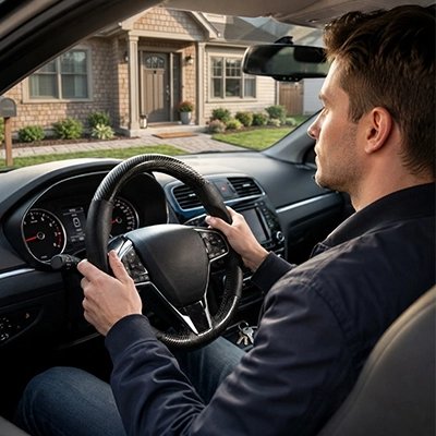 Couvre volant homme conduit