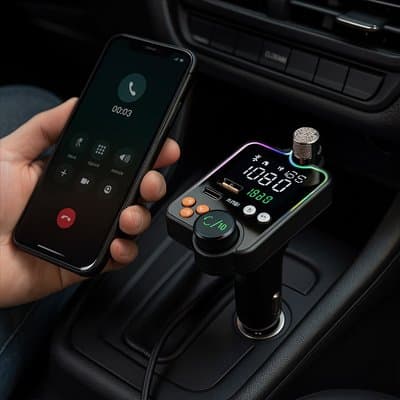 fm transmetteur bluetooth telephone