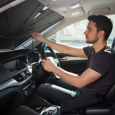Gardez votre voiture fraiche avec ce Pare-soleil pliable™