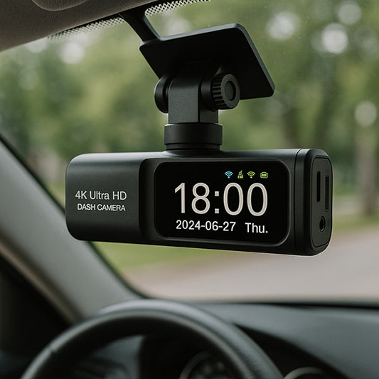 Dashcam voiture 4K Pro – caméras avant/arrière, vision nocturne et surveillance 24 h/24