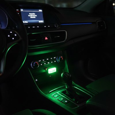 LED intérieur auto vert