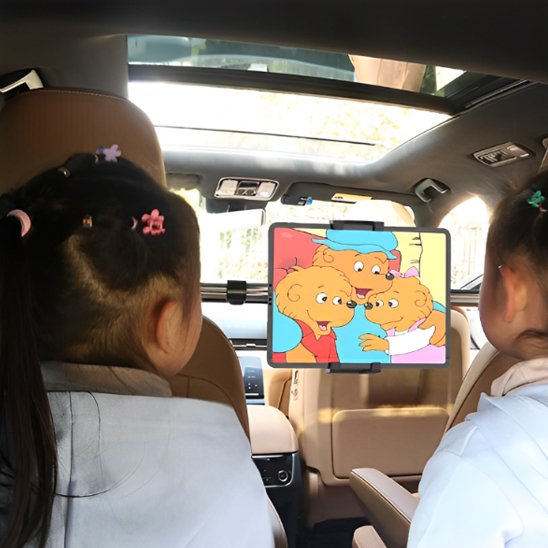 Support tablette voiture enfants regardent