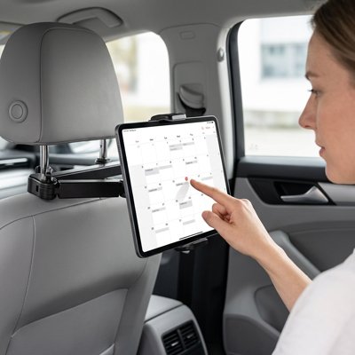 Support tablette voiture femme regarde film