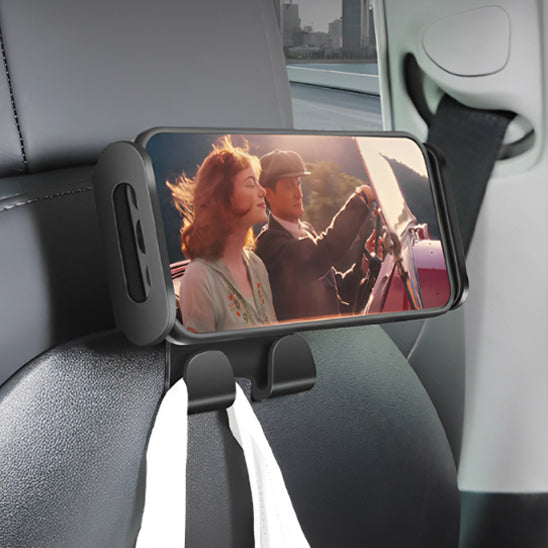support tablette voiture film crochet sac
