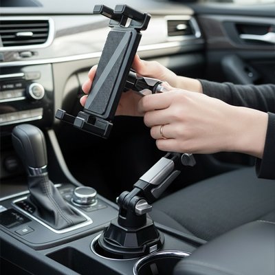 Support tablette voiture noir