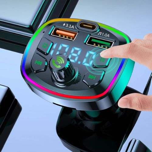 transmetteur fm et bluetooth main appue bouton