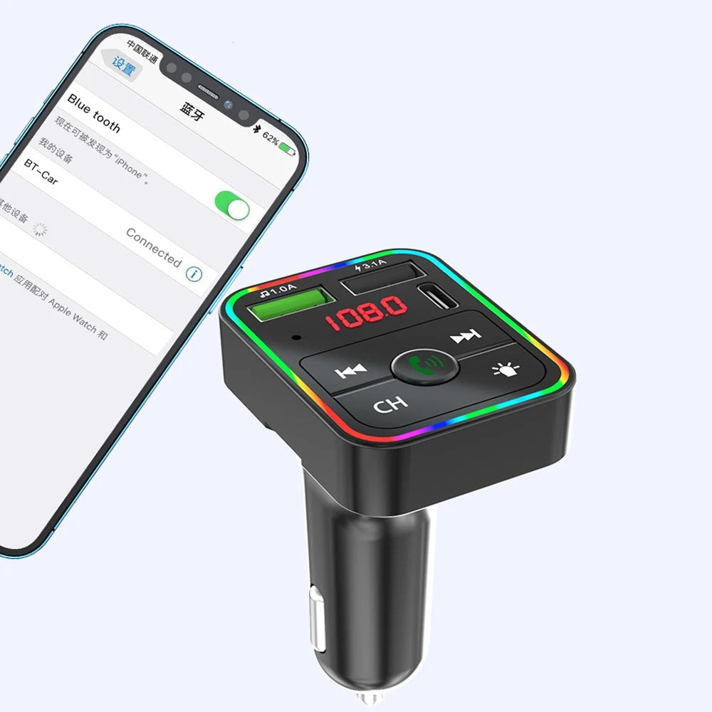 transmetteur fm et bluetooth telephone connecte